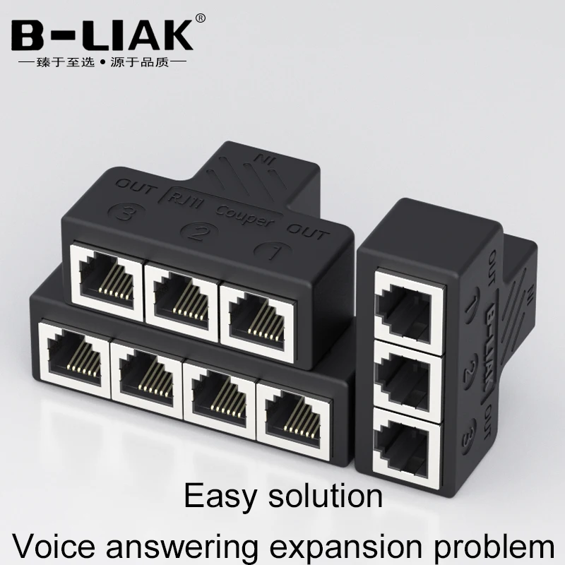 B LIAK Горячая RJ11 6P6C 6P4C 6P2C сплиттер 3 адаптер 1 до 3/4 разветвитель PCB подключения