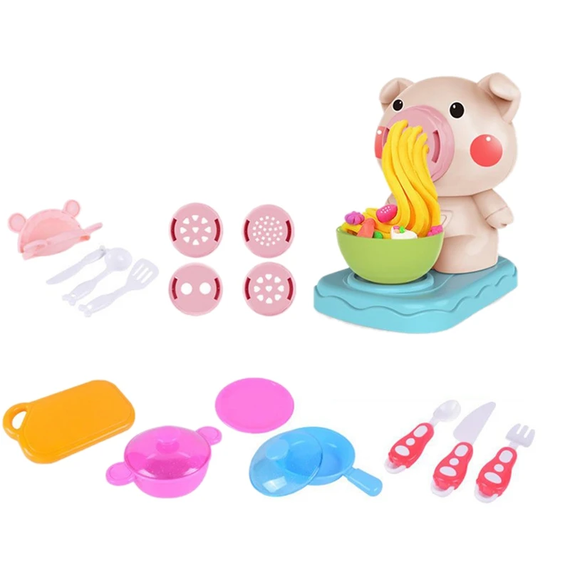 

Noodle Machine Toy Play Machine Tools Kit DIY Dough Kitchen Creations Playset for Kids Boys and Girls