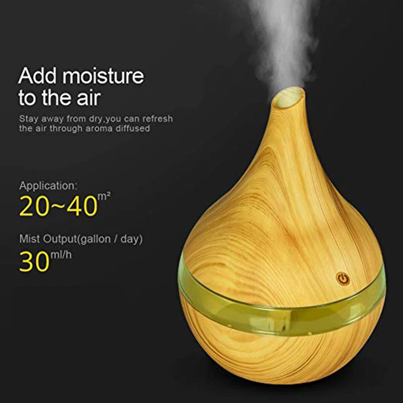 USB Электрический Арома 300 мл воздушный диффузор светлое дерево ультразвуковой