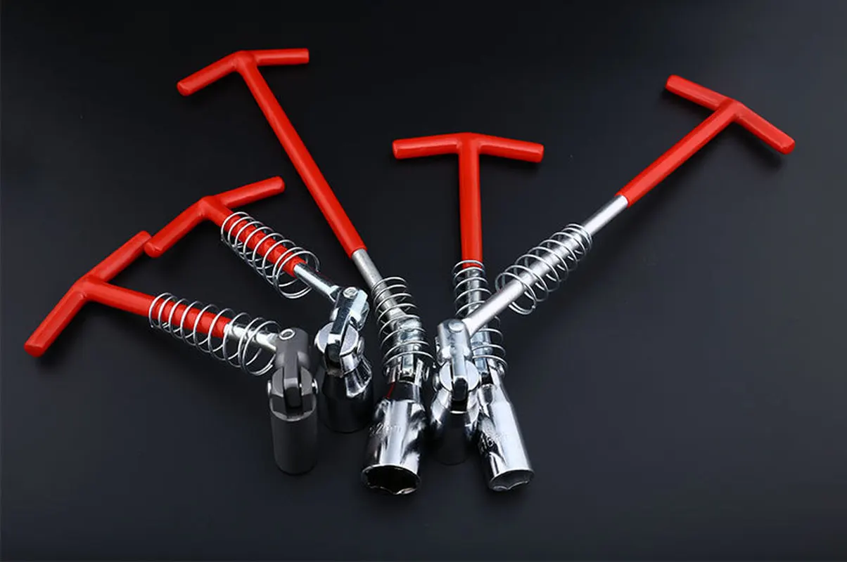 

1pcs T-shaped Wand Spark Plug Socket Wrench 16/21mm Mars Wrench 14mm with Spring Spark Plug Car Tools