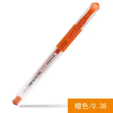Orange 12 шт./партия шариковая ручка на водной основе UNI UM-151 0,38 мм цветная гелевая ручка двойная шариковая ручка головка для письма гладкая многоцветная - Цвет: Orange