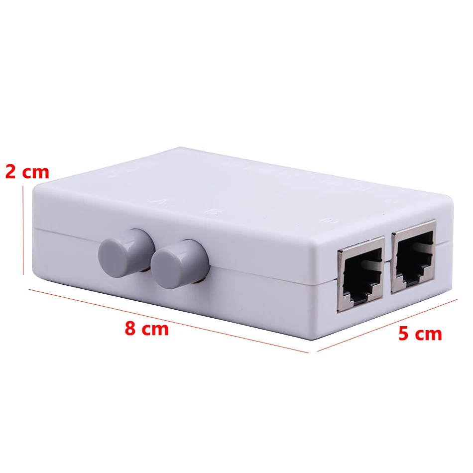 Сетевой мини-концентратор RJ45 с 2 портами сетевой коммутатор для компьютера Ethernet