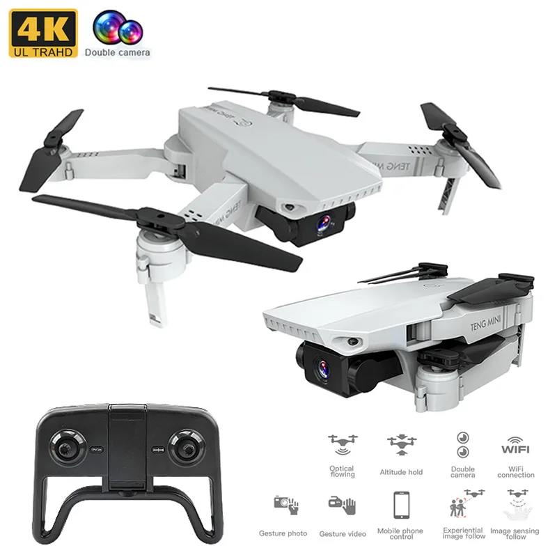 

SGRC KF609 4K HD Camera RC Mini Foldable Drone With WIFI FPV Selfie Optical Flow Stable Height Fly Quadcopter RC Helicopter Toy