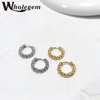 wholegem european vintage twisted stud earrings for women simple original brand metal gold color basic ear buckle party jewelry