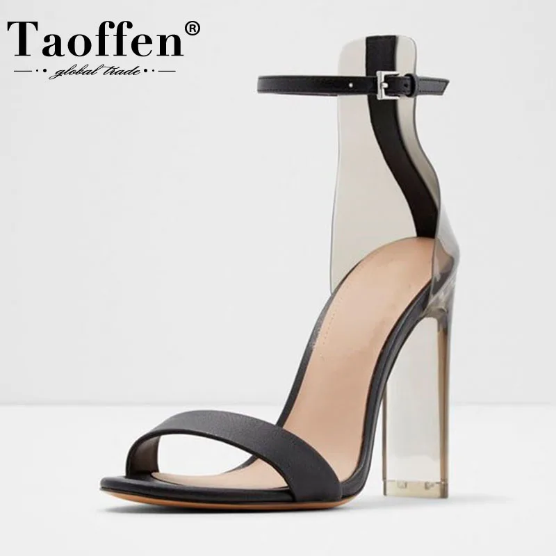 Taoffen/однотонные женские босоножки Лоскутная обувь на квадратном каблуке