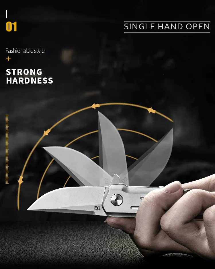 D2 Модный складной нож gonzo титановый сплав мини открытый нож Металлообработка Складные карманные ножи персональный защитный подарок