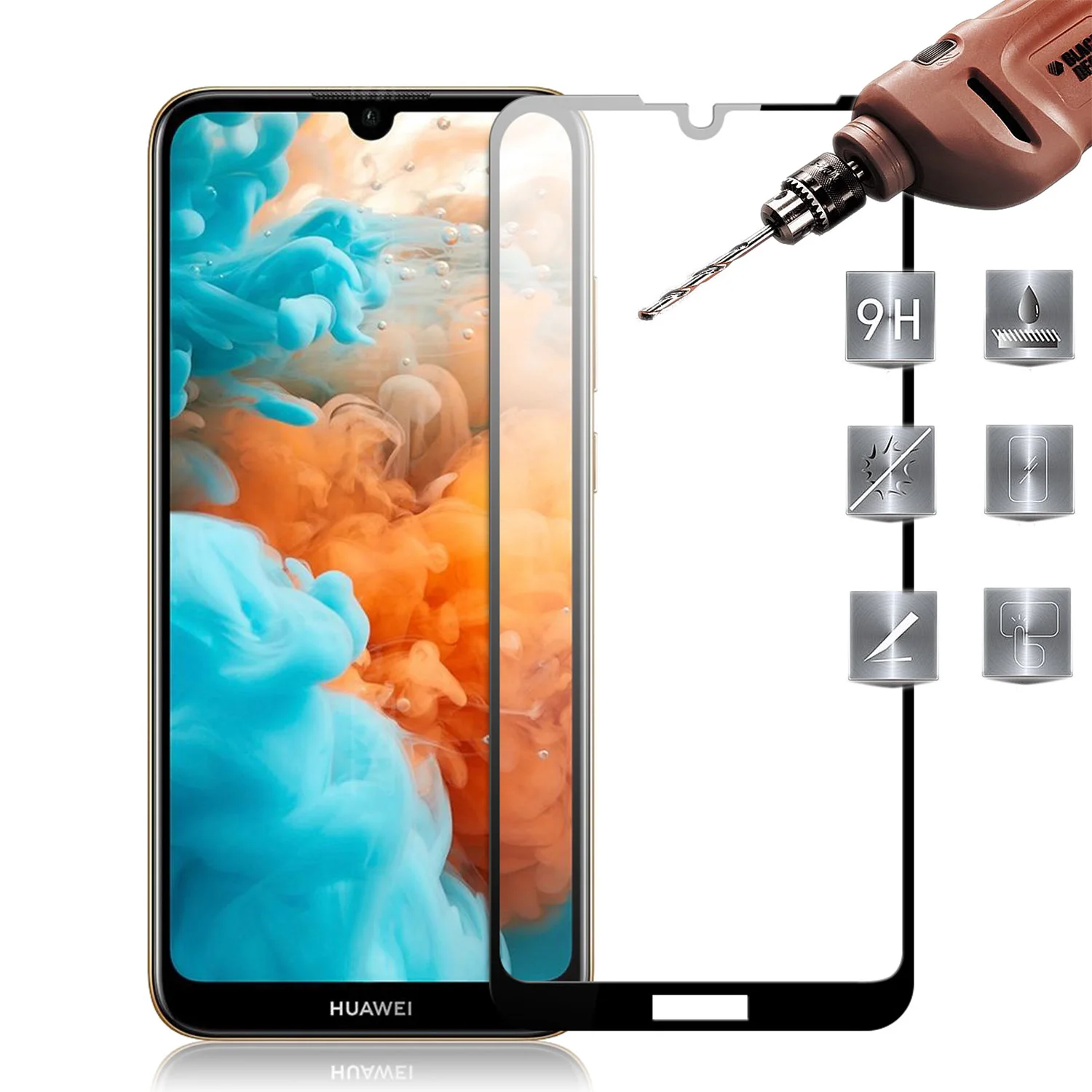 Закаленное стекло для Huawei Y9 Prime 2019 Y6 Y7 Pro 2018 Y5 Y 6 5 7 изогнутое полное покрытие