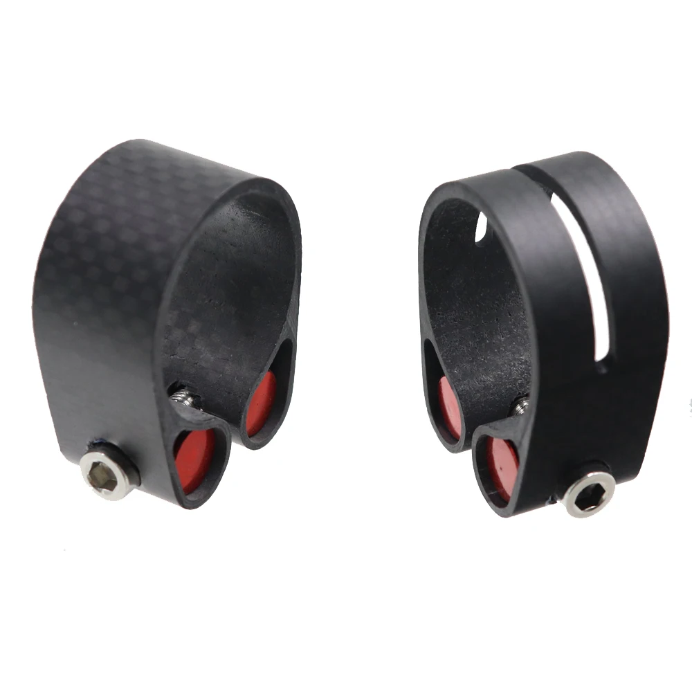 

MTB bike seat post clamp carbon fiber Suitable matt for 27.2mm/30.8/31.6mm Road bicycle Sitting tube clamp Ultralight Lock ring