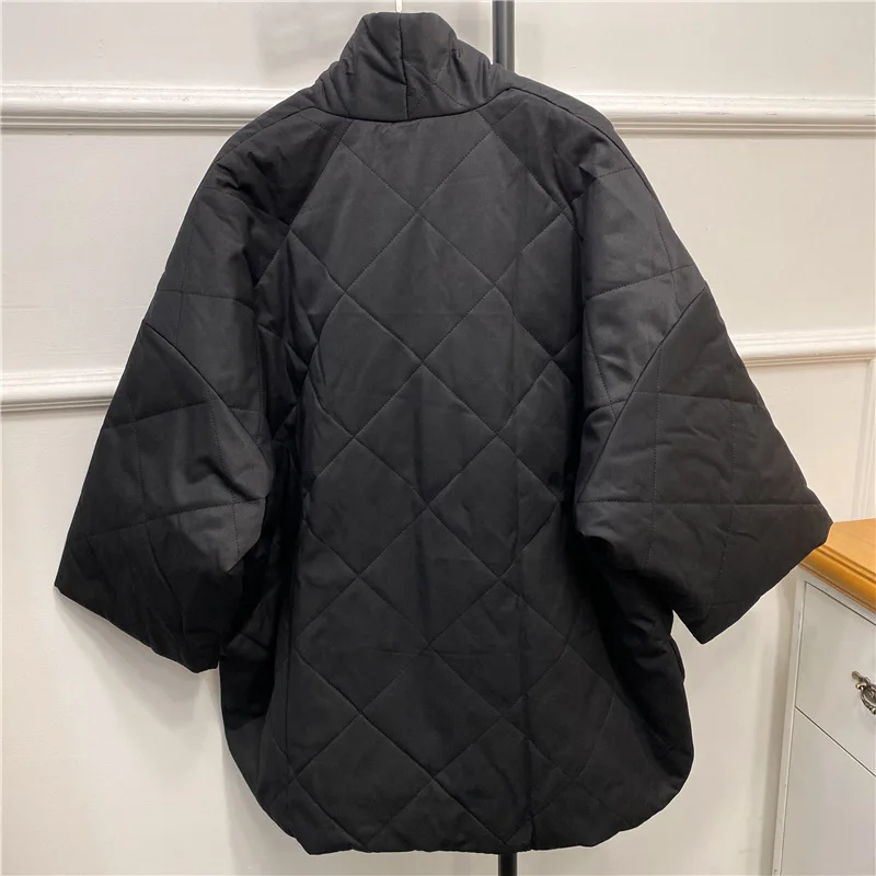 

Women coat stand collar loose casual wild lady coat autumn winter