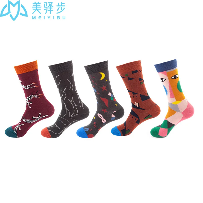 

10 пар носков в комплекте женские индивидуальные и Популярные универсальные носки спортивные носки в европейском и американском стиле