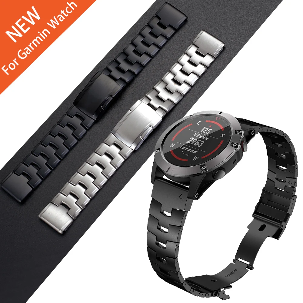 

For Garmin Fenix 6 Quick Release Titanium alloy Stainless steel band 6x Pro 5 5x plus Strap MARQ/Enduro Belt Bracelet watchband