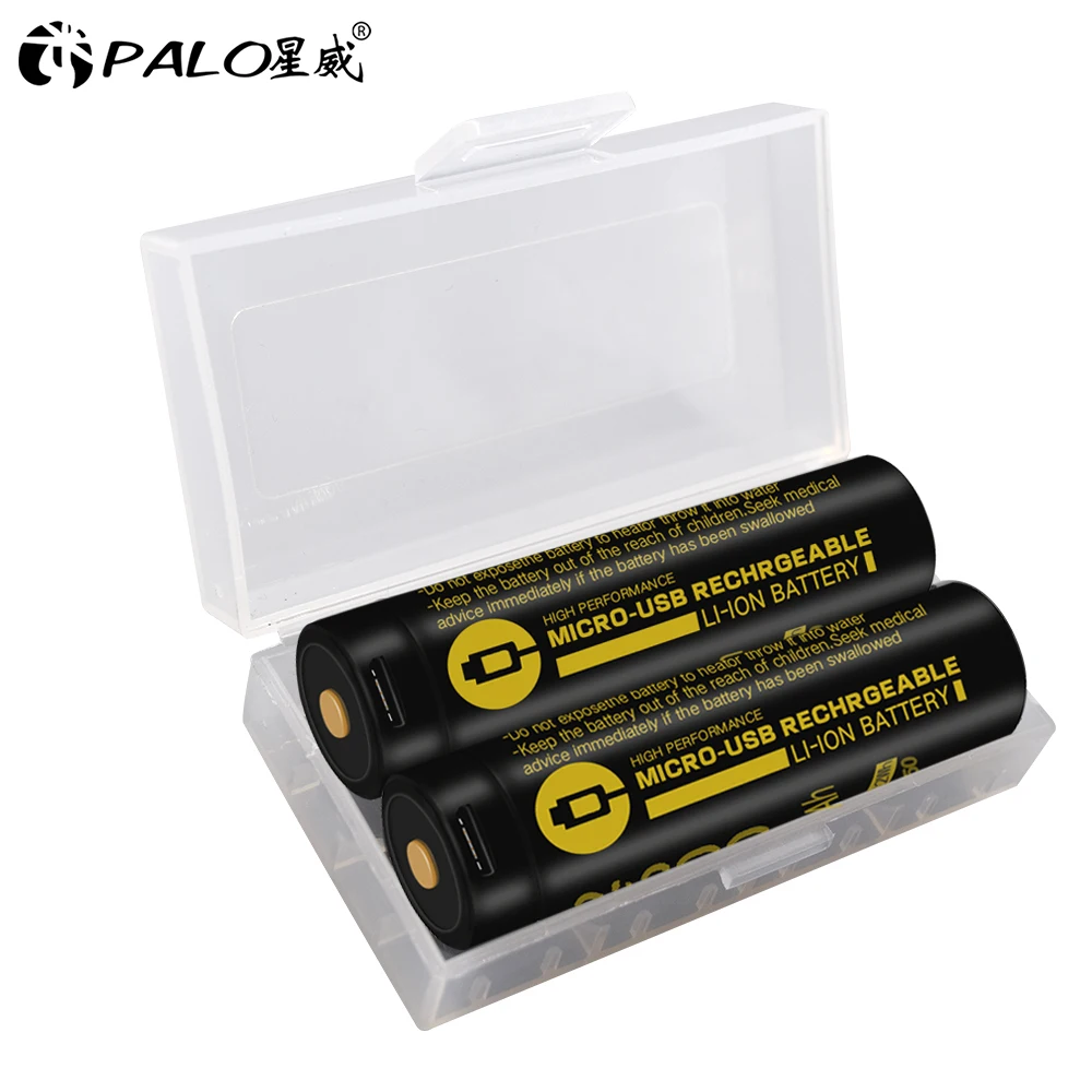 PALO реальная емкость 2600 мАч 3,7 в мощная USB 18650 литий-ионная аккумуляторная батарея светодиодный аккумулятор для быстрой зарядки литиевая батарея usb зарядка