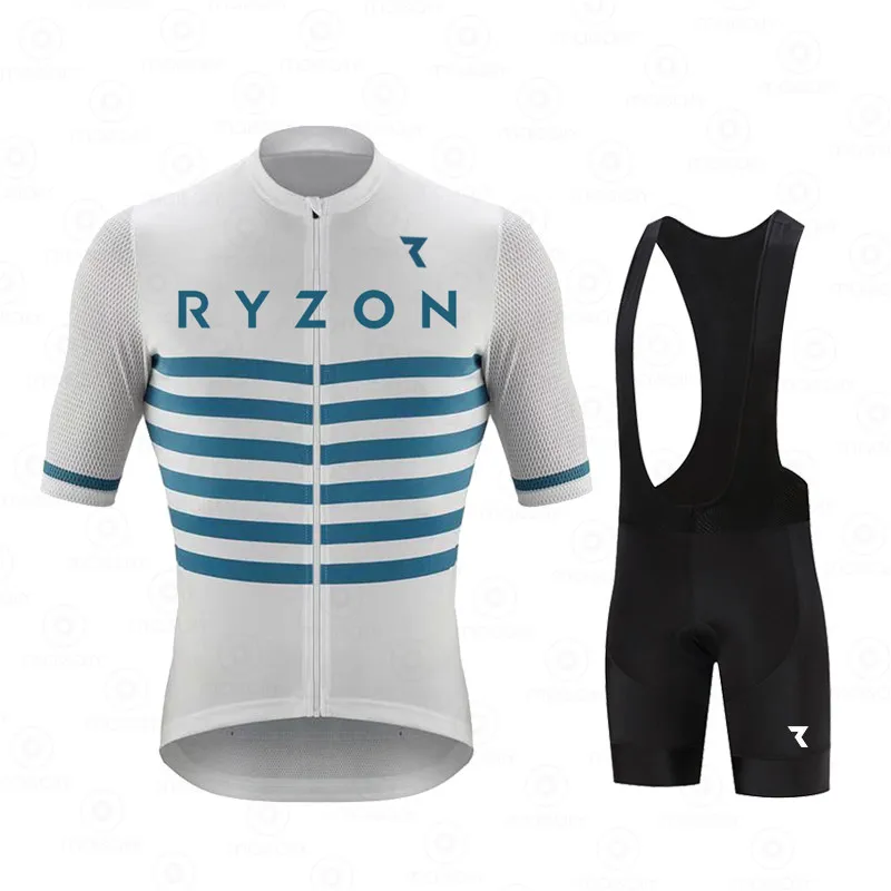 

2021 RYZON Summer Cycling Clothing MTB Bike Jersey Set Ropa Ciclista Hombre Maillot Ciclismo Racing Bicycle Clothes Cycling Set