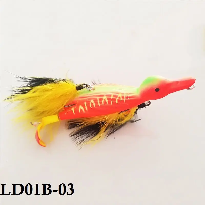LUTAC Floating Duck Lure 105mm 29g LD01B Feather Tail Treble HooK Sea Bass Artificial Hard Plastic Simulated Bait