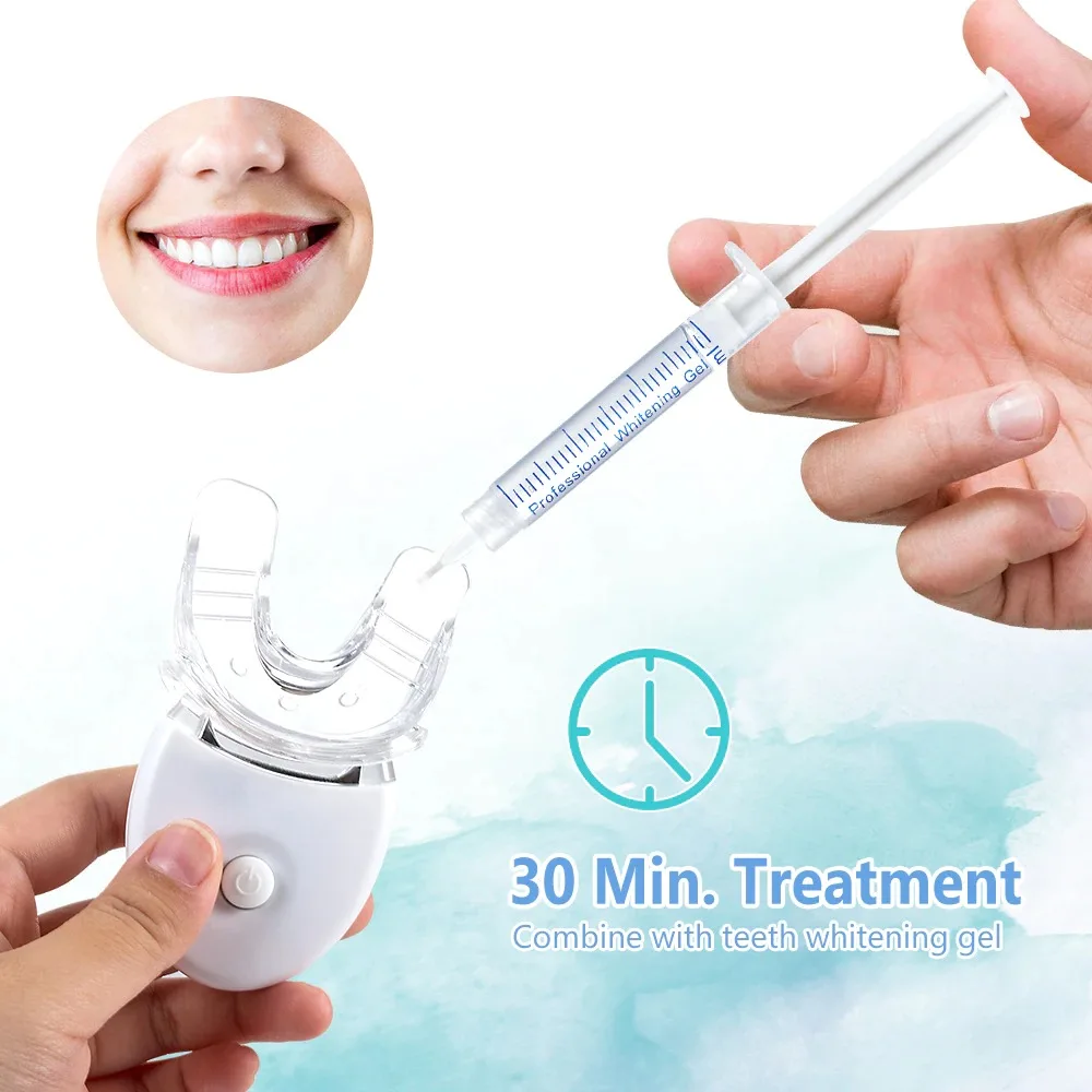 

Teeth Whitening Kit With Led Light Tooth Bleaching Gel Kits Professional Home Use Teeth Bleaching Tools Oral Care Clean Machine