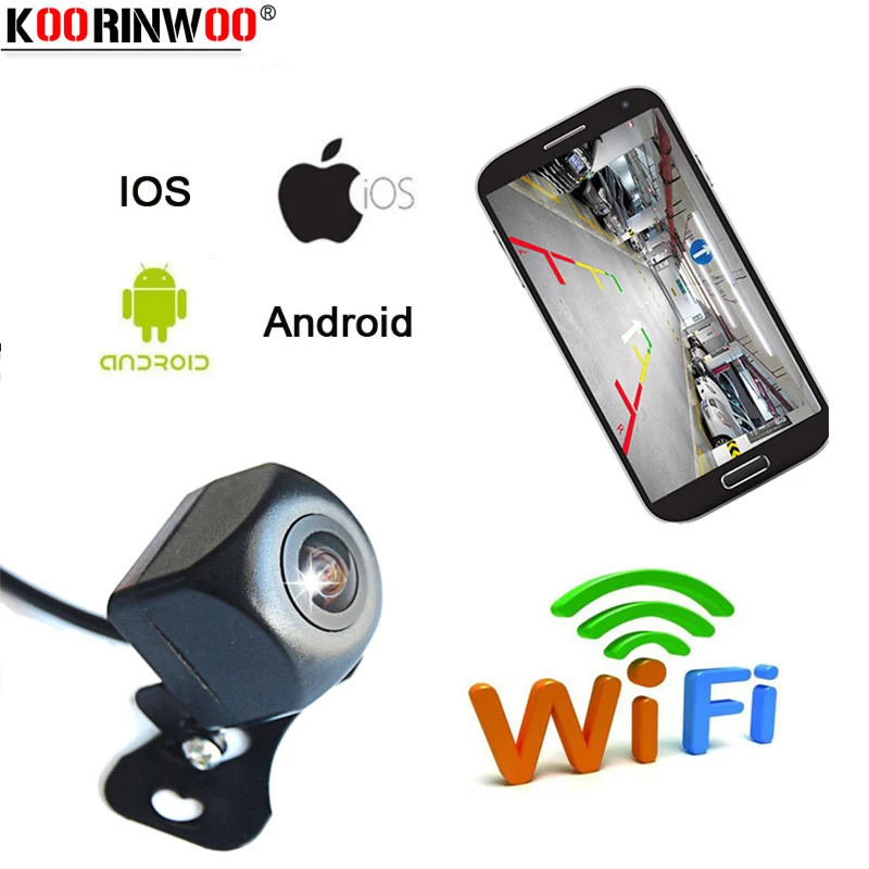 Автомобильная парковочная камера Koorinwoo с Wi Fi и ночным видением заднего вида 8