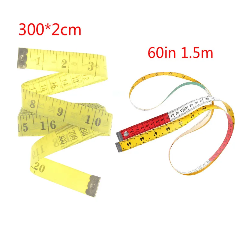 

1.5m 3m Body Measuring Ruler Sewing Tailor Tape Measure Mini Soft Flat Ruler Centimeter Meter Sewing Measuring Tape