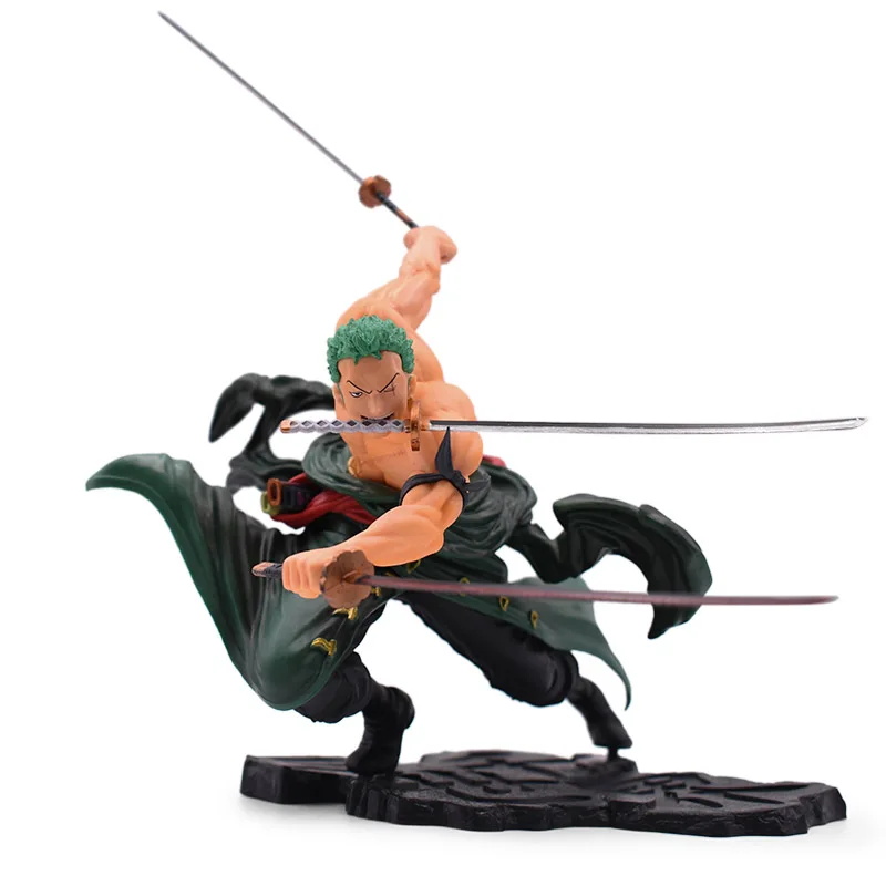 pop no box 18 см аниме одна деталь фигурка поп Roronoa Zoro SA-MAXIMUM вер. ПВХ мультяшная фигурка игрушки Коллекционная модель подарок для мальчика - Цвет: pop no box
