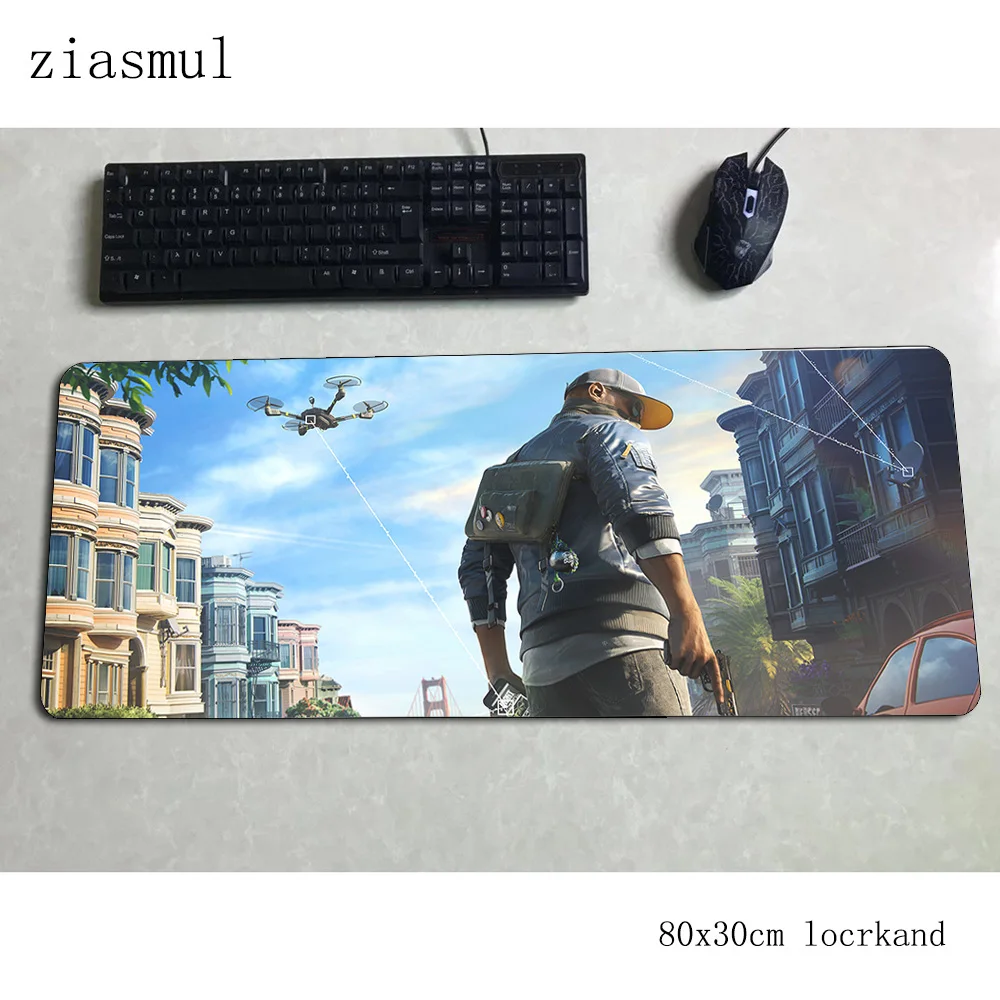 Игровой коврик для мыши watch dogs 2 с HD-печатью 800x300x3 мм нетбука большой игровой