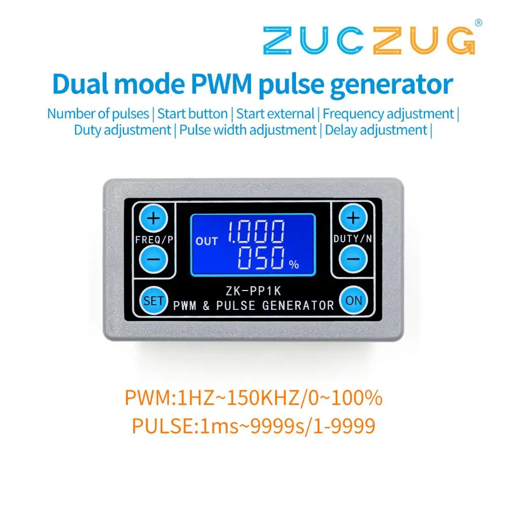 ZK-PP1K PWM импульсный Частотный рабочий цикл регулируемый модуль квадратный волновой генератор для шагового двигателя генератор сигналов