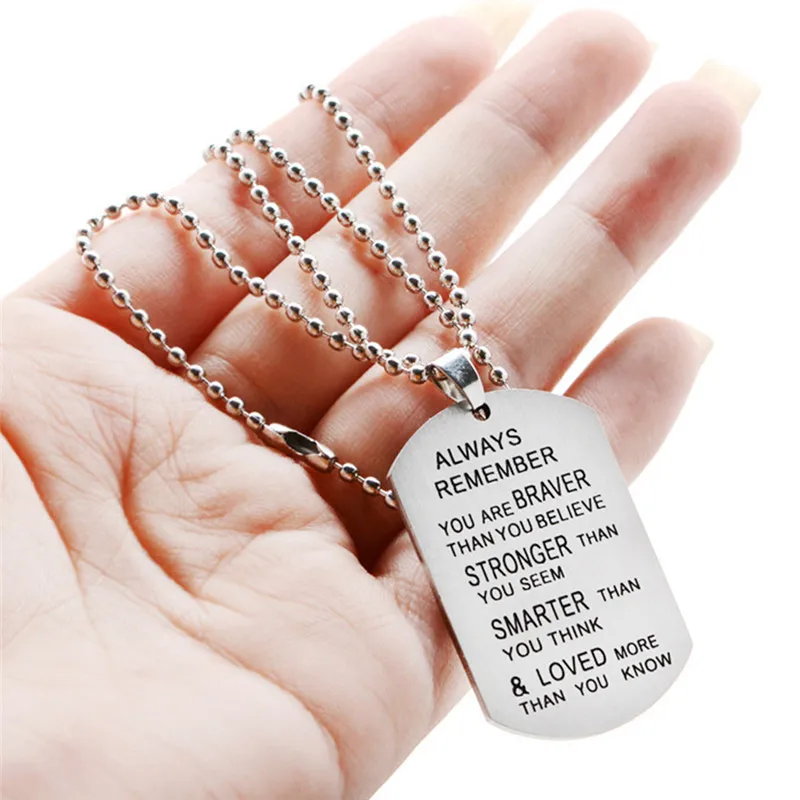 Новое модное ожерелье для мальчиков кулон с надписью &quotвсегда помните что вы