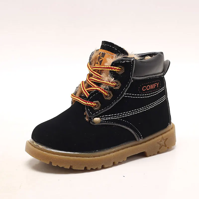 

New Children Boots Boys Girls Baby Winter Martin Shoes Warm Shoes Kids Thickened Bottom Non-Slip Snow Boot Z35