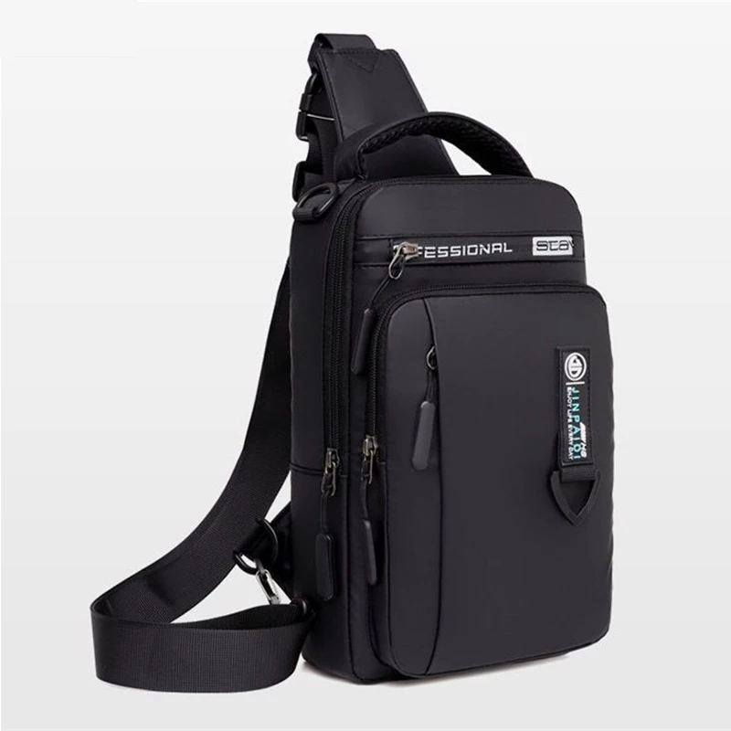 

Usb Chest Pack Men Crossbody Bags Nylon Multifunctional Chest Pouch Luxury Brand Bag Sling Bag for Men