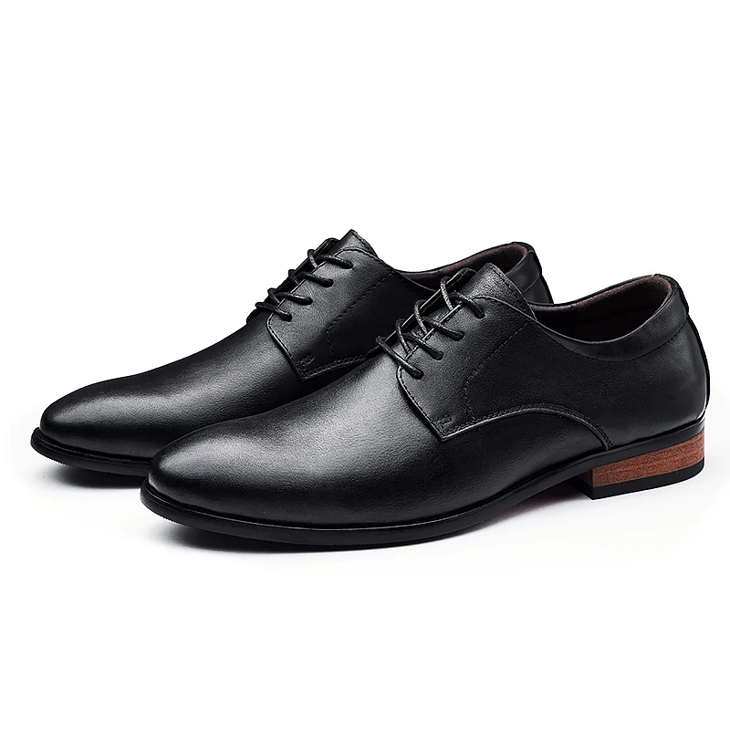 

Men Leather Shoes Oxford PU Leather Men's Dress Shoes Business Flat Shoes Breathable Men's Banquet Wedding Shoes 36-48 *6819-1