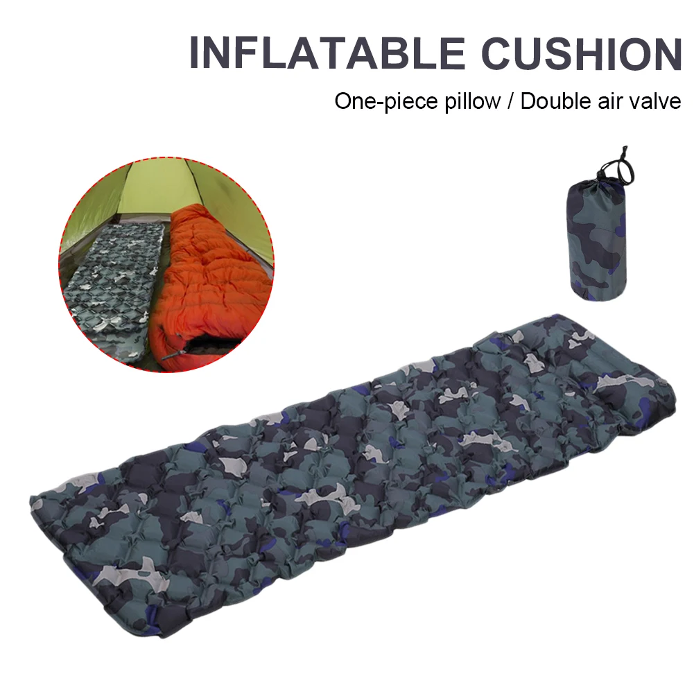 

Portable Sleeping Mat Inflatable Lightweight Camping Sleeping Mattress with Pillow Air Cushion Sleeping Pad Camping beach Mat