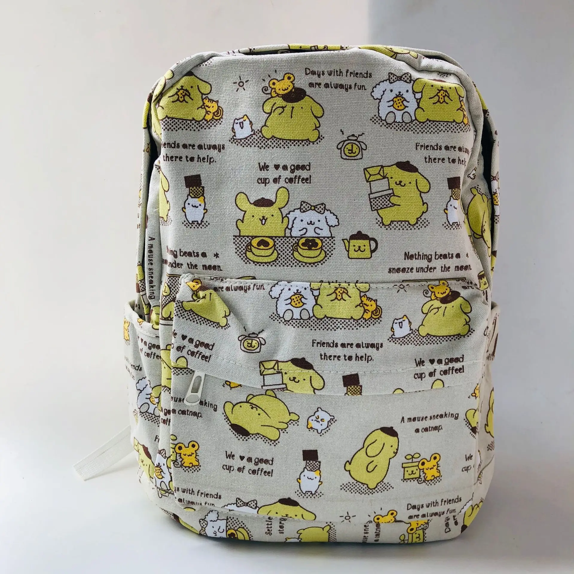 15*29*40 см 450 Марка pom-Pom Purin тапочки в виде персонажа аниме холщовый рюкзак дорожный плюшевая сумка в виде котенка