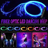 led fiber optic whip dance whip 360 degree multicolor fiber optic flashlight for parties lights shows edm music festival