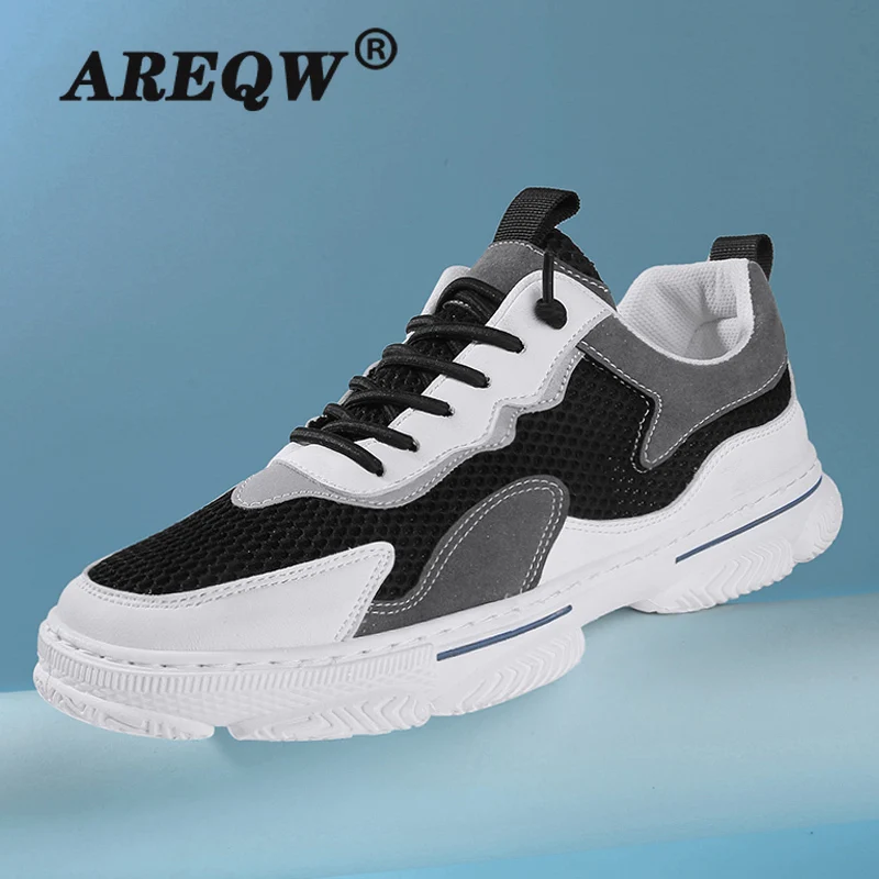 

Summer Sport Casual Men's Vulcanize Shoes School Breathable Mesh Men's Shoes Outdoor Walking Lace-up men's Running Shoes