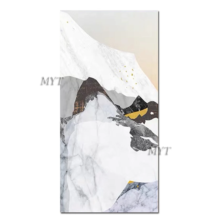 Абстрактный простой дизайн картина маслом Горный пейзаж абстрактная Ручная