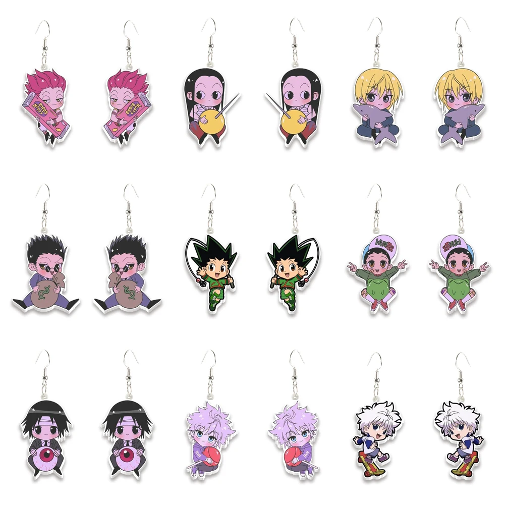 Висячие серьги в стиле аниме HunterXHunter GON FREECSS Killua Zoldyck Kurapika Leorio Paladinight игрушечные