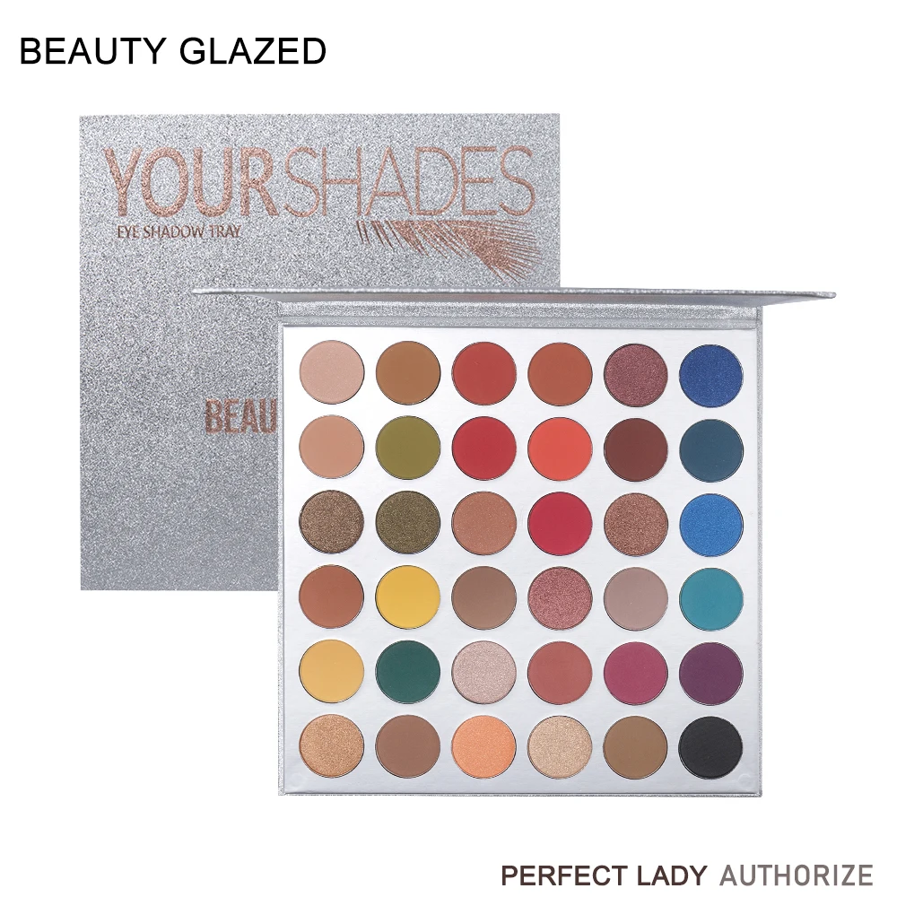 Beauty Glazed 36 цветов ваши оттенки макияж тени для век Палитра хайлайтер Шиммер