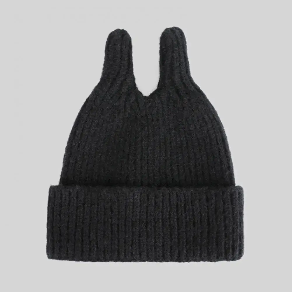 

Outdoor Supplies Practical Anti-static Warm Knit Hat Thicker Layer Crochet Hat Pilling Resistance for Kids