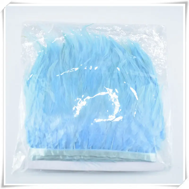 Sky Blue 1 ярд, 8-10 см, седло, перья петуха, отделка, рукоделие, украшения из перьев, качественная одежда, перья для рукоделия - Цвет: Sky Blue