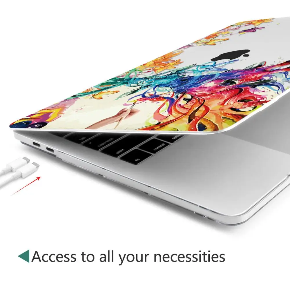 Batianda чехол для MacBook Air 11 13 дюймов A1932 и Pro retina 1" 15" Touch Bar PC ноутбук жесткий корпус Защитная кожа