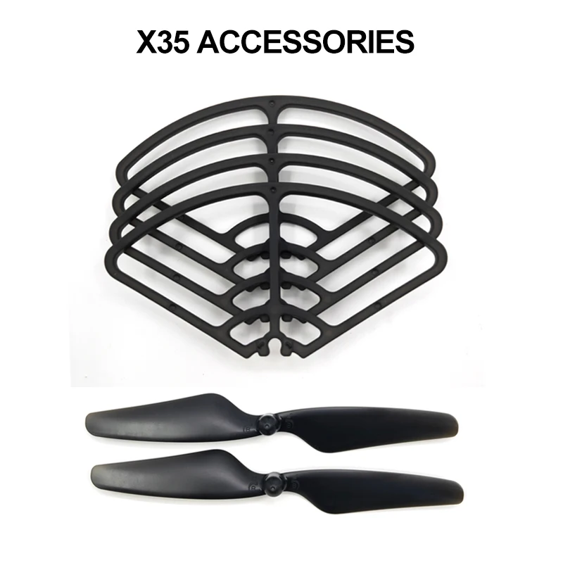 Original X35 GPS Drone propeller 4PCS RC Quadcopter drones Spare Parts CW CCW Protective cover For Helicopter | Электроника