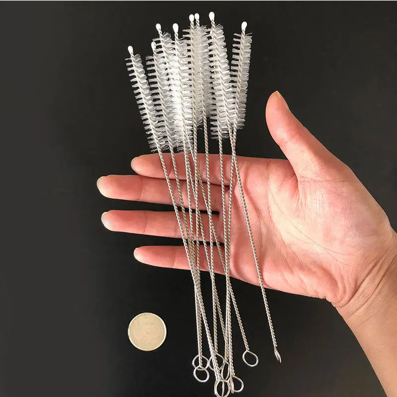 5 шт. Нержавеющая сталь соломенная щетка для чистки рыбы трубка цистерны кисти