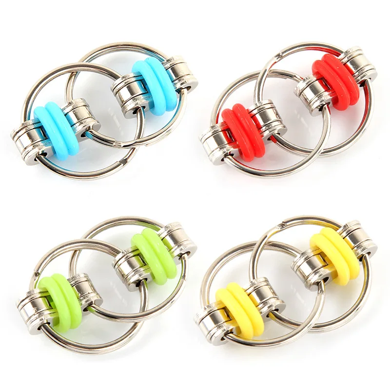 

Vent and Decompression Toys To Relieve Anxiety, Infinite Flip Bicycle Chain, Metal Key Chain, Chain Toy Fingertip Toys Kids Toys