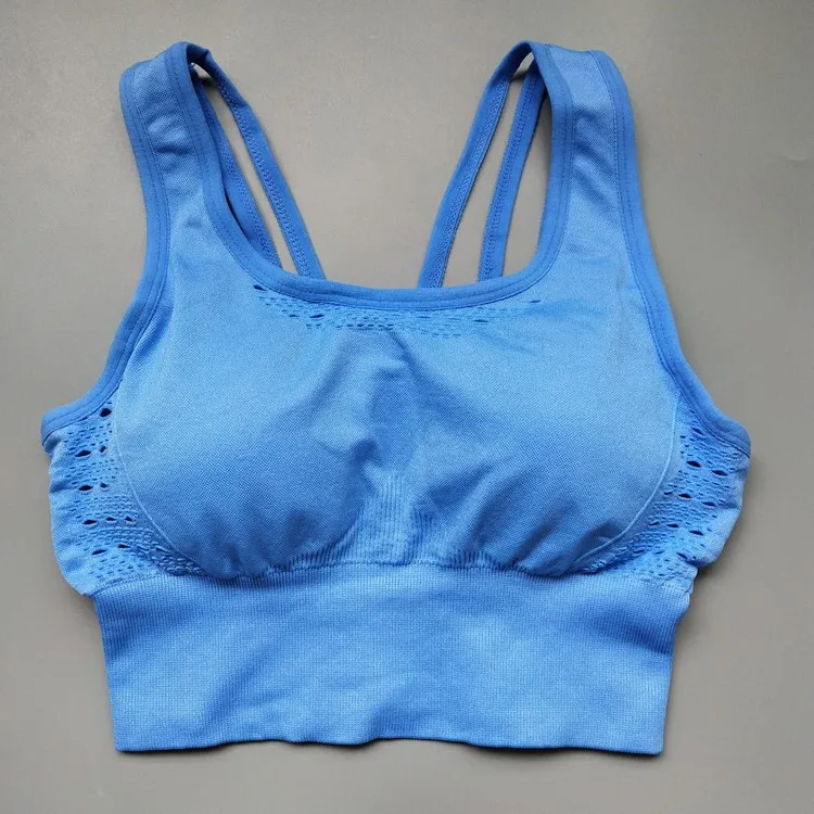 Бесшовный спортивный бюстгальтер пуш ап для занятий йогой|Спортивные топы| |