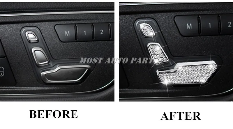 Стразы стильная Кнопка регулировки сиденья Накладка для Benz E Class Coupe W207 C207 2009-2016
