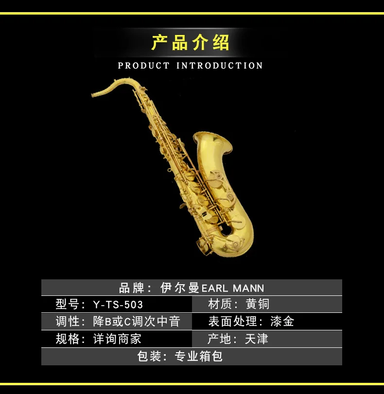 

Golden Alto Drop E Saxophone Musical Instrument Two-Tone Painted Gold Craft Y-AS-495 Saxophone