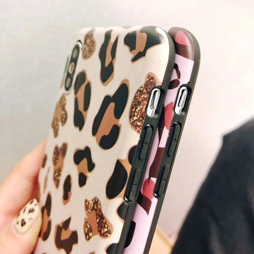 LCHULLE Leopard силиконовый мягкий чехол для телефона iPhone 7 Plus 8 6 S противоударный бампер