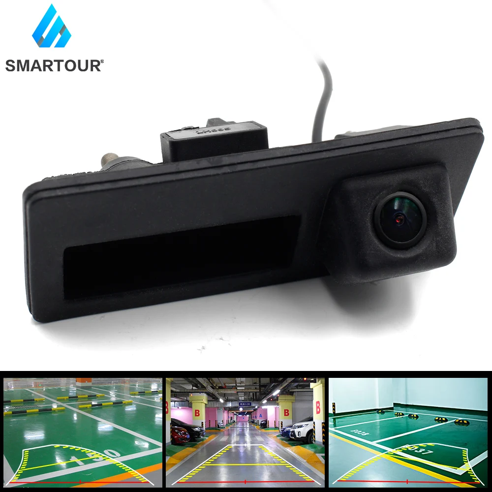 Водонепроницаемая камера заднего вида Smartour CCD с ручкой для багажника автомобиля