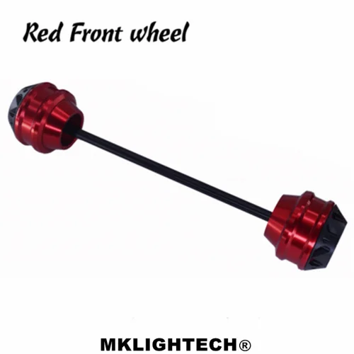 Mklighttech CNC Модифицированная Передняя и задняя вилка для мотоцикла, осевые ползунки, Защитная крышка для DUCATI Multistrada 620 2003-2006 - Цвет: Red front wheel