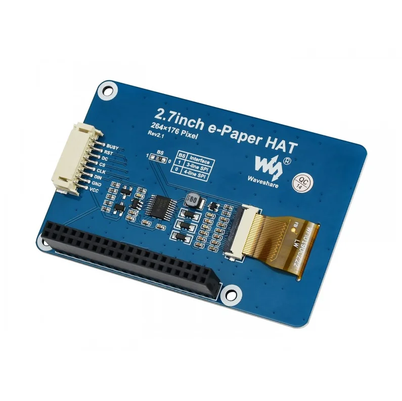 Дисплей E Ink Waveshare 2 7 дюйма для Raspberry Pi 2B/3B/3B +/Zero W красный/черный/белый три цвета