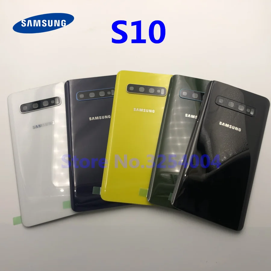 Запасное стекло для samsung Galaxy S10 S10e S10 Plus S10+ крышка для батареи задняя дверь корпус чехол для камеры стеклянная рамка для объектива