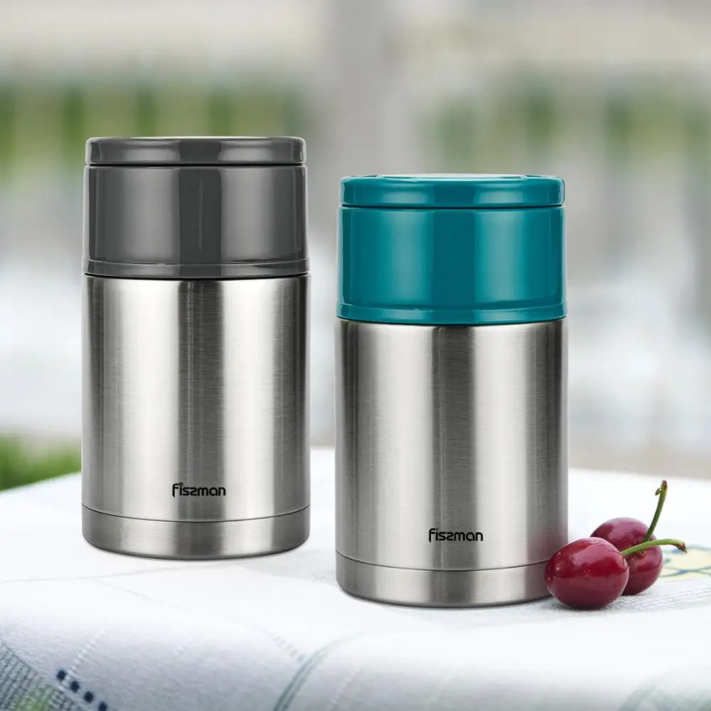 Фиссман 1000 мл вакуумная пищевая банка двойная стена нержавеющая сталь